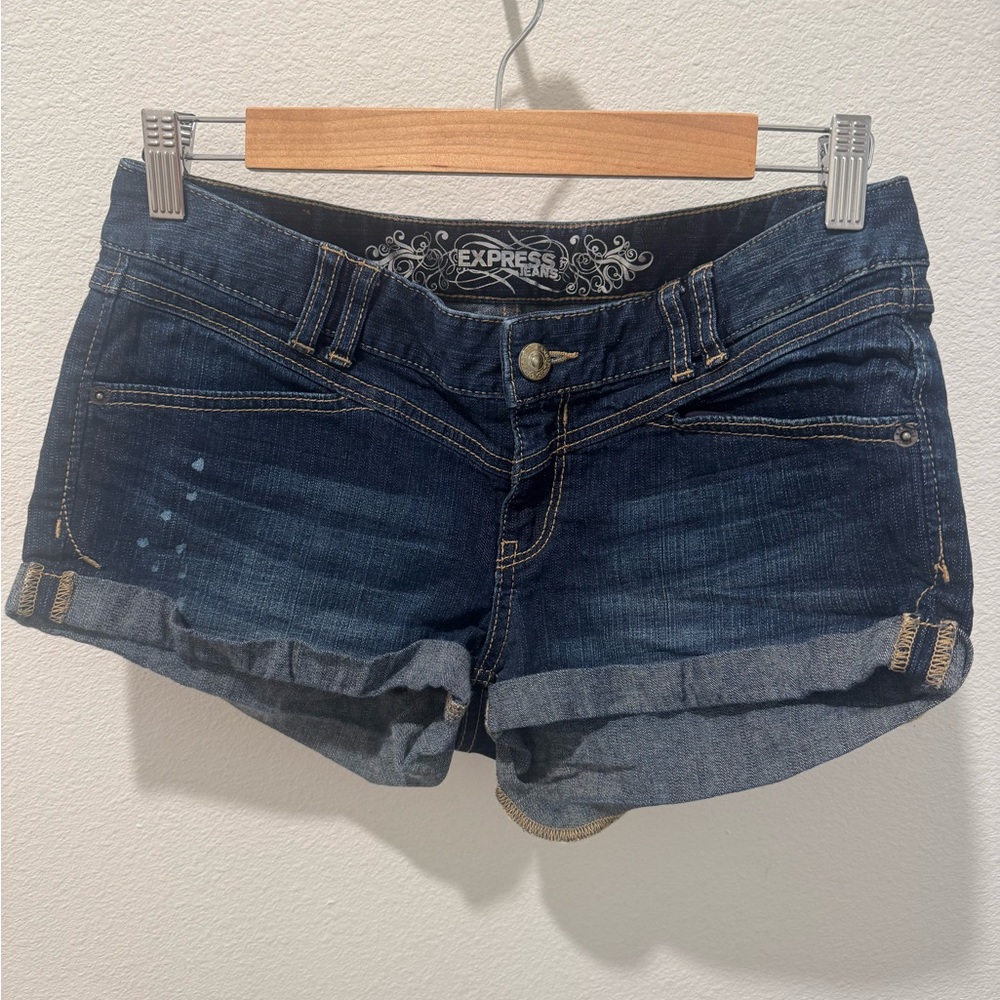 Express Women's Blue Denim Shorts